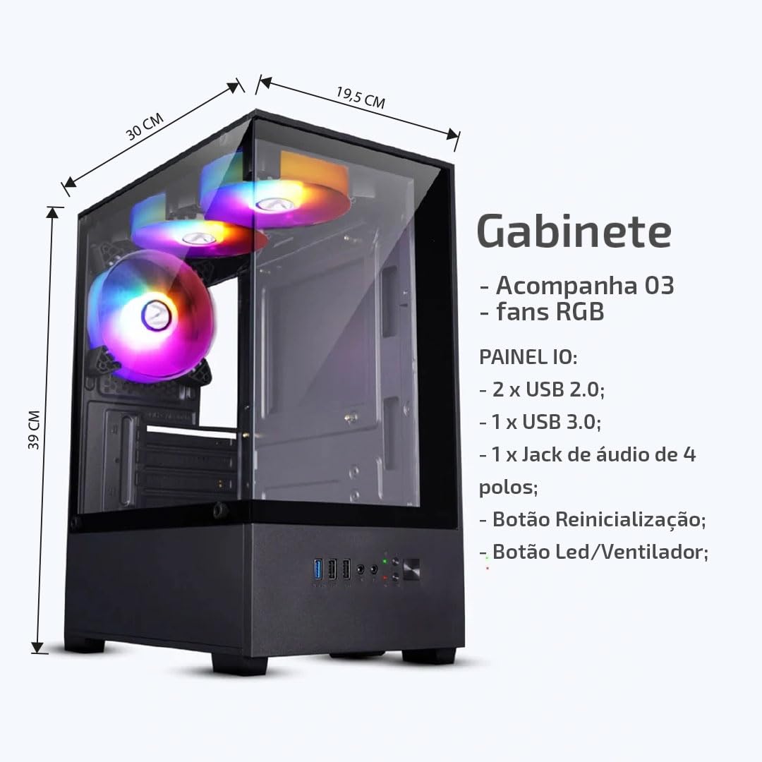 PC Gamer ITX Arena, Ryzen 7 8700G, Radeon Graphics 780M, 16GB Ram
